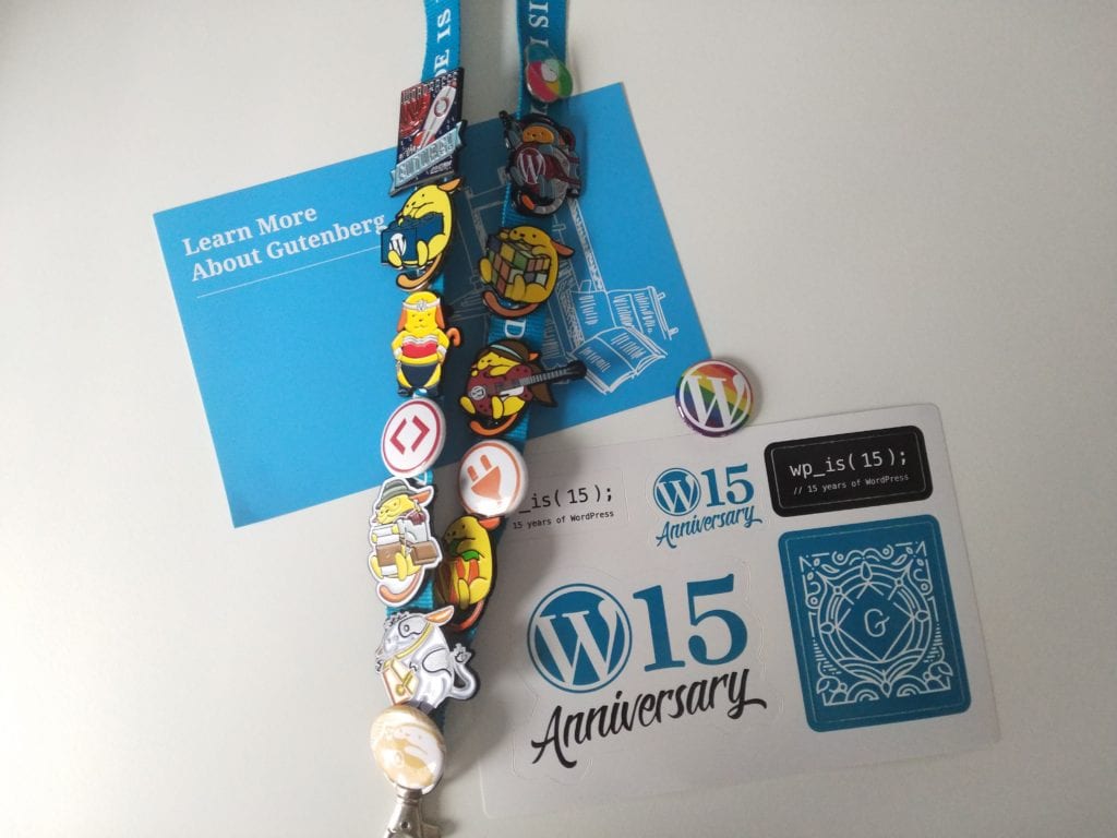 WordPress stickers and pins
