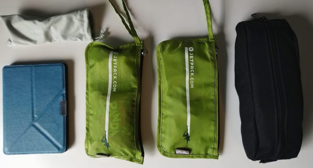 My carryon items packed into smaller bags