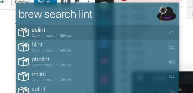 Alfred Homebrew search